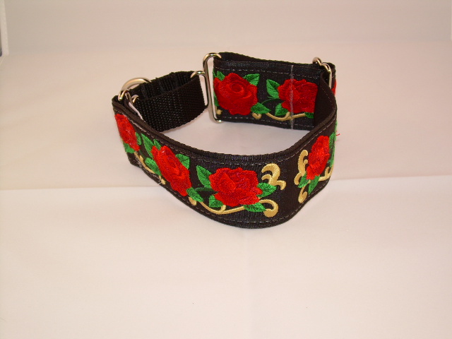 Victorian Rose on black ribbon